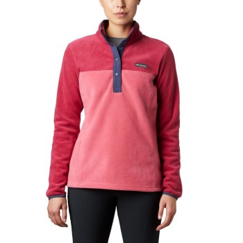 Columbia Benton Springs Half Snap, Pullover Rosas Rojos Morados Para Mujer | 136089-TQE